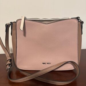 Nine West pink color block shoulder bag
